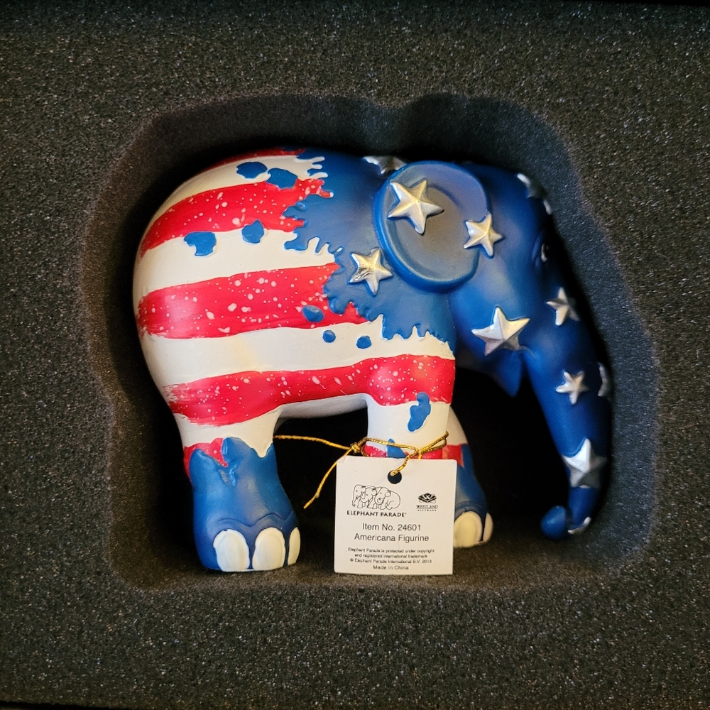Elephant Americana Figurine